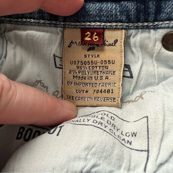 7 For All Mankind Girls Medium Wash Gem Pocket Bootcut Jeans- Size 26 - Picture 14 of 14